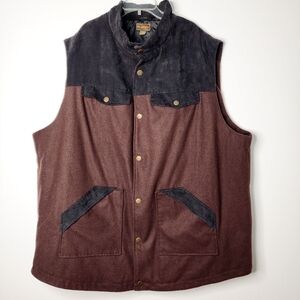Boulder Creekby KingSize Men's Big & Tall colorblock  Multi-Pocket Vest 3xl Tall